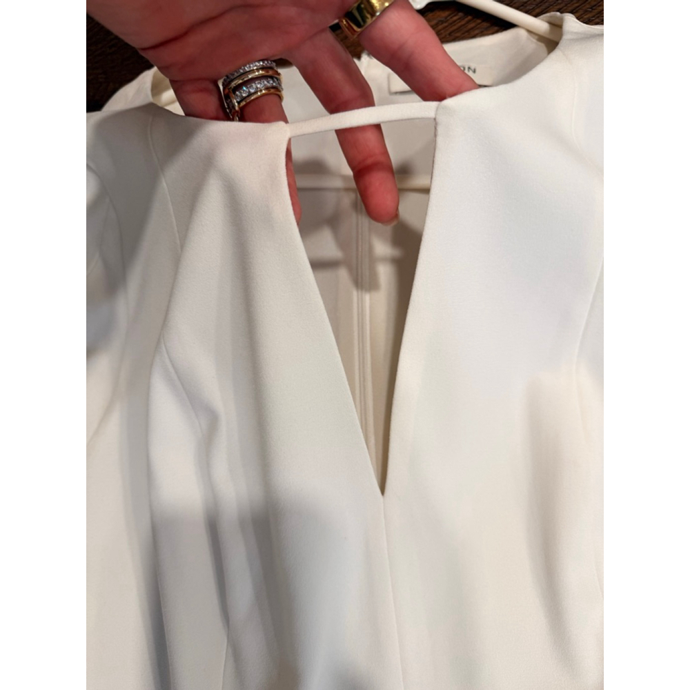 Women's HALSTON HERITAGE White Mini Dress, Size 12 - Picture 4 of 6